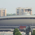 Nad Spodkiem zawisł helikopter. Desant antyterrorystów na dach Spodka!