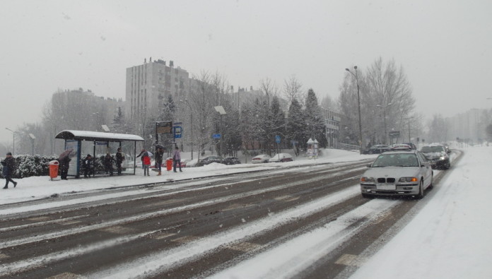 paderewskiego zima śnieg