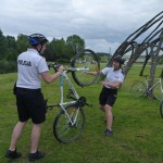 W katowickiej Dolinie Trzech Stawów szkolili się policjanci na rowerach (zobacz zdjęcia)