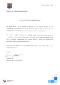 List do twórców Transformersów