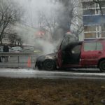 Samochód spłonął na A4 w Katowicach