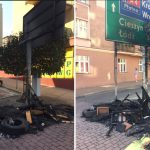 Seria nocnych pożarów w Katowicach. Pogorzelisko na ul. Wojewódzkiej