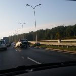 Samochód dachował w Katowicach