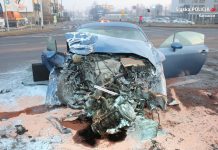 Sportowym Audi uderzył w autobus w Katowicach. Policja szuka świadków