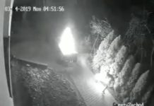 Chciał podpalić samochód. Podpalił przy okazji siebie (wideo)