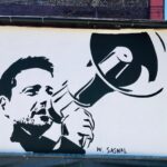 W Katowicach namalowali mural z podobizną prezydenta Warszawy