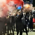 40 narodowców czekała przed katedrą na protestujących. 20 tys. osób spacerowało w innej części Katowic