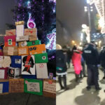 Policja spisywała na Rynku w Katowicach, bo kobiety zapaliły zimne ognie. Składały „życzenia”