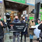 Protest branży weselnej w Katowicach. Manifestowali przed siedzibą PiS