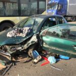 6 pojazdów zderzyło się na al. Roździeńskiego. Sprawca mógł być pod wpływem narkotyków (zdjęcia)