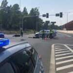Wypadek w Katowicach. Kierowca skutera w stanie krytycznym trafił do szpitala