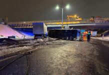 DTŚ-ka zablokowana. Osiedle Tysiąclecia też stoi. Tak będzie przez kilka godzin. TIR się przewrócił