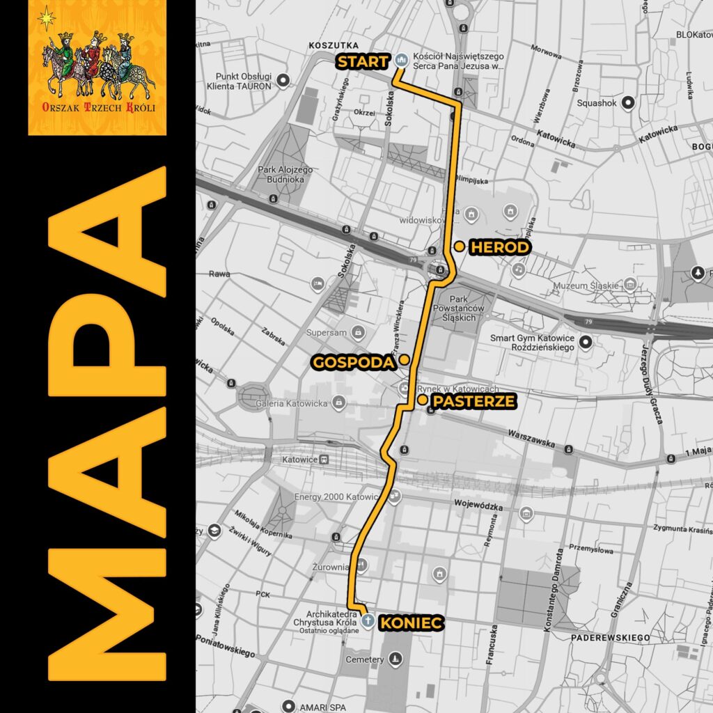 Trasa Orszaku Trzech Króli / fot. Facebook / Orszak Trzech Króli 