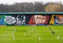 Zwycięskie pożegnanie z Bukową Oprawa kibiców z Blaszoka