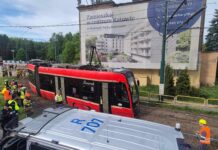 Wypadek tramwaju w Katowicach. Poszkodowani trafili do szpitala