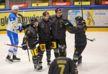 Trzech liderów zostaje w GieKSie! hokeiści GieKSy cieszą się ze zdobytej bramki