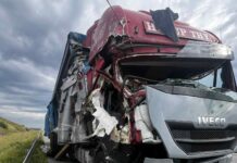 Wypadek na autostradzie A1 w kierunku Katowic. Zderzyły się dwa tiry