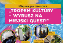 Tropem kultury – wyrusz na miejski quest w Katowicach! Plakat promujący grę terenową