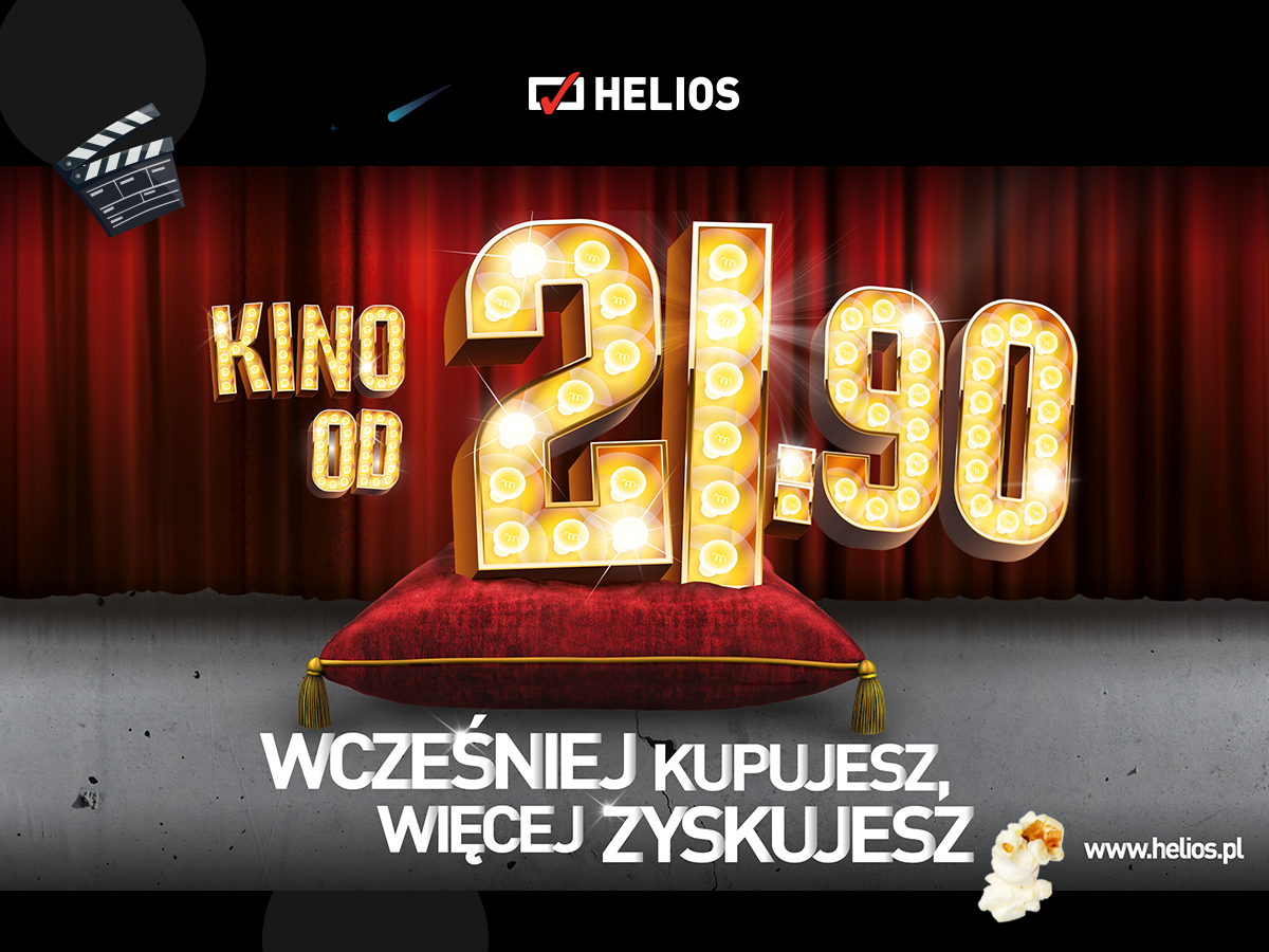 Moc nowości na ekranach kin Helios – Kto chce bilety na dowolny seans?